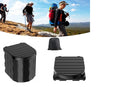 Portable Camping Toilet Folding Toilet for Adults with Lid -Black