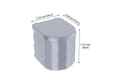 Portable Camping Toilet Folding Toilet for Adults with Lid -Gray