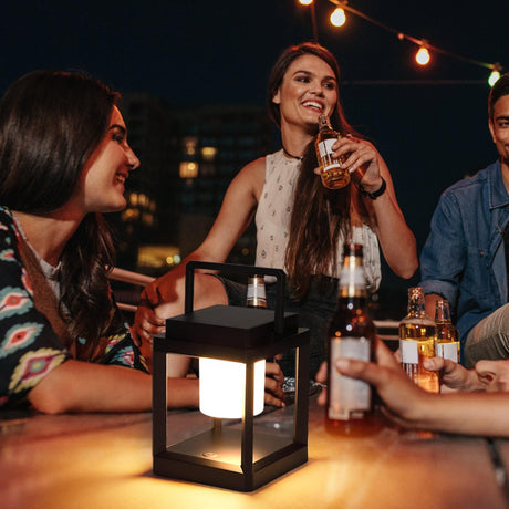 Solar Camping Lantern with USB Charging Portable Outdoor Light (Warm White)