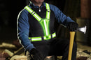 LED Reflective Vest Running Gear USB Rechargeable LED Light Up Vest High Visibility with Adjustable Waist and Shoulde for Night Walking Cycling, High Visibility Running Vest with Reflective Strips -Green