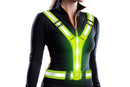 LED Reflective Vest Running Gear USB Rechargeable LED Light Up Vest High Visibility with Adjustable Waist and Shoulde for Night Walking Cycling, High Visibility Running Vest with Reflective Strips -Yellow