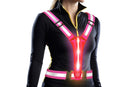 LED Reflective Vest Running Gear USB Rechargeable LED Light Up Vest High Visibility with Adjustable Waist and Shoulde for Night Walking Cycling, High Visibility Running Vest with Reflective Strips -Yellow
