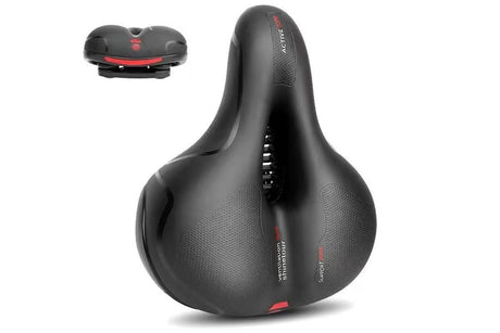Air Cushion Shock Absorbing Mountain Bike Saddle Seat - Red