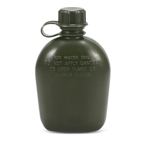 1L Outdoor Canteen Bottle, Camping Hiking Backpacking Water Bottle Kettle with Cover(green)