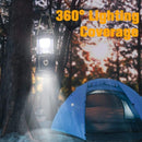 2 Pack Foldable Camping Lights, Solar USB Rechargeable Waterproof Portable Emergency Lights Black