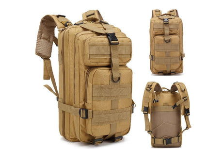 30L Military Backpack Tactical Hiking Camping Bag Rucksack for Outdoor Trek Travel -Khaki