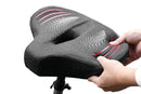 Noseless Bike Seat Cushion for Men & Women Comfortable Saddle for Peloton Bikes Exercise Bikes Electric Bikes Cruiser Bikes - Black&Red