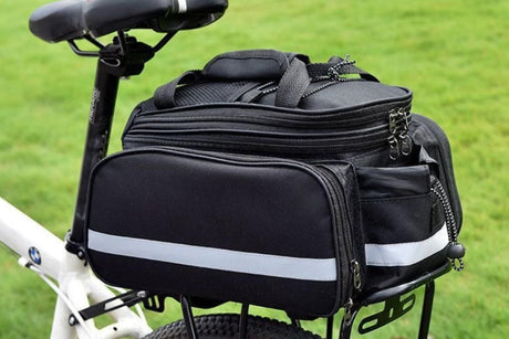 Bicycle Rear Chair Bag Bike Rack Bag Cycle Luggage Carrier Trunk Bag with Rain Cover