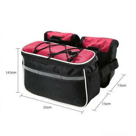 Detachable Bicycle Front Frame Tube Crossbody Storage Bag Blue