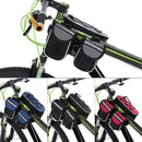 Detachable Bicycle Front Frame Tube Crossbody Storage Bag Black