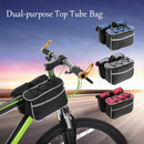 Detachable Bicycle Front Frame Tube Crossbody Storage Bag Gray