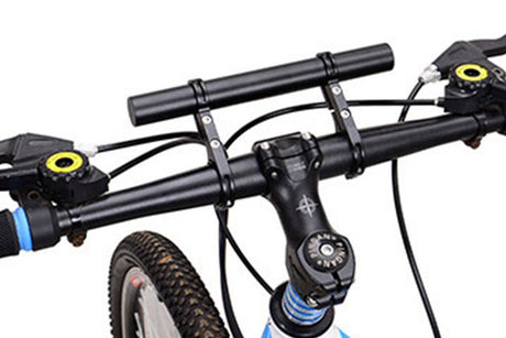 20cm Aluminum Alloy Bicycle Handlebar Extender Mount - Black