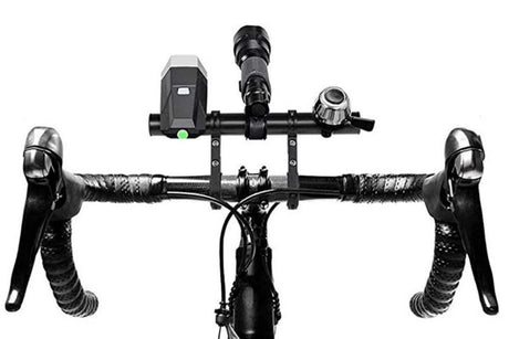 20cm Aluminum Alloy Bicycle Handlebar Extender Mount - Black