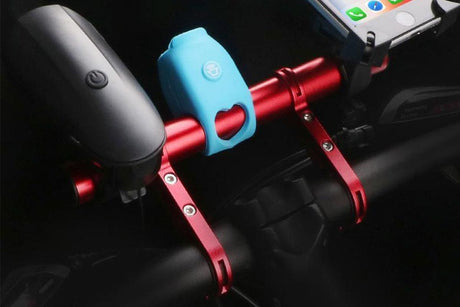 20cm Aluminum Alloy Bicycle Handlebar Extender Mount - Red