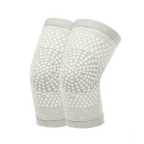 Self Heating Knee Pads Grey Compression Support Sleeves for Arthritis Joint Pain Relief Sports Recovery 2 Pair L