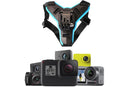 Motorcycle Helmet Chin Mount for Action Camera Quick Release Shockproof - Blue