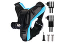 Motorcycle Helmet Chin Mount for Action Camera Quick Release Shockproof - Blue