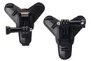 Motorcycle Helmet Chin Mount for Action Camera Quick Release Shockproof - Black