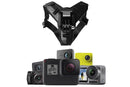Motorcycle Helmet Chin Mount for Action Camera Quick Release Shockproof - Black