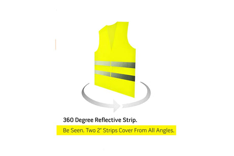 Safety Vests Bulk Pack - Reflective High Visibility, Men Women, Mesh 10 PACK Orange
