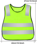 Kids Safety Vest Reflective High Visibility Vest Breathable Traffic Vest Costume Construction Vest Elastic Strap Safety Vest Neon Yellow Purpose for Running Cycling Jogging 5PCS - Yellow