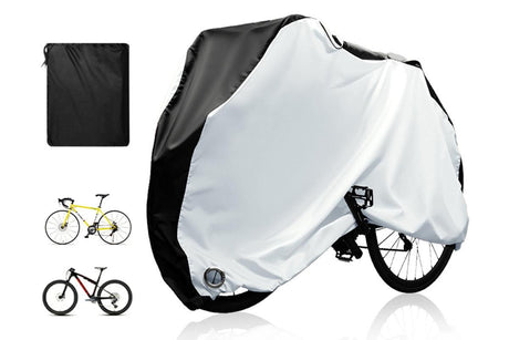210D Waterproof Bike Cover with Lock Hole for Outdoor Storage - M
