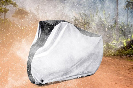 210D Waterproof Bike Cover with Lock Hole for Outdoor Storage - L