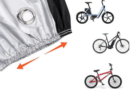 210D Waterproof Bike Cover with Lock Hole for Outdoor Storage - L