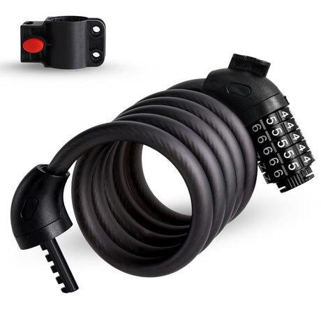 5-Digit Combination Password Lock Bicycle Combination Cable Lock Steel Cable Lock Chain Portable
