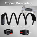 5-Digit Combination Password Lock Bicycle Combination Cable Lock Steel Cable Lock Chain Portable