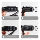 5-Digit Combination Password Lock Bicycle Combination Cable Lock Steel Cable Lock Chain Portable