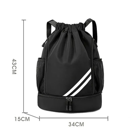 Large Capacity Sports Drawstring Backpack, Multifunctional Outdoor Training Gym Bag for Basketball Football Swimming Travel