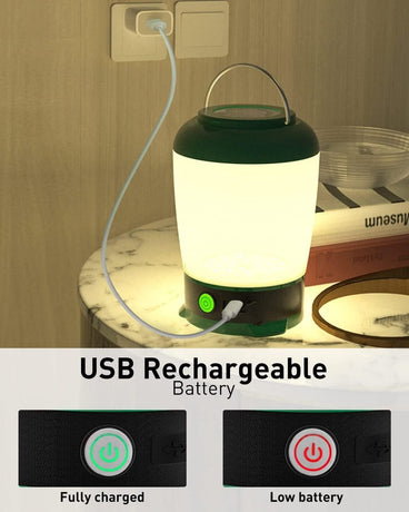 LED Camping Light, Rechargeable Camping Light for Tent with 6 Lighting Modes Waterproof for Camping Hiking