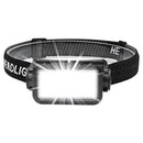 LED Headlight Motion Sensor Flashlight IPX4 Waterproof 5 Speed Rotatable USB Rechargeable Light for Fishing Hiking