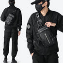 Men's Shoulder Bag with USB Charging Port Travel Backpack Messenger Bag Chest Bag Suitable for Outdoor Travel, Camping