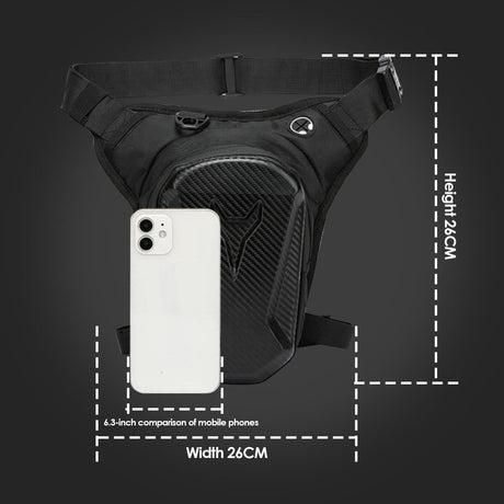 Motorcycle Leg Bag with Detachable Leg Strap, Cycling Crossbody Bag, Suitable for Cycling, Camping, Outdoor Travel