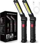 Rechargeable LED Work Light, Dual Color Combo Light 2 in 1 Inspection Light and 3W COB LED Torch Lam