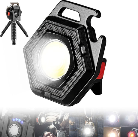 Rechargeable Torch, 800 Lumens Mini Torch Keychain, 4 Lighting Modes Portable Torch