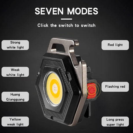 Rechargeable Torch, 800 Lumens Mini Torch Keychain, 4 Lighting Modes Portable Torch