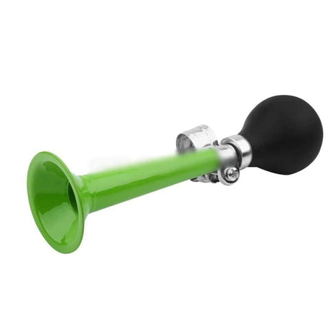 9inch Bicycle Air Horn Hooter Non-Electronic Retro Bike Bell Alarm Bugle Silicone - Green