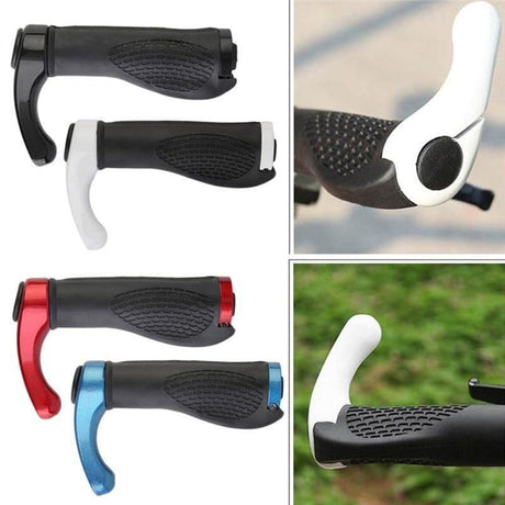 Bike Handlebar Grips Comfortable Rubber Handle gloves Aluminum Lock-on Bike