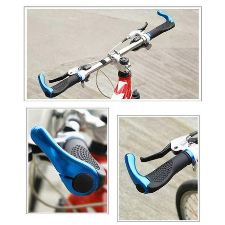 Bike Handlebar Grips Comfortable Rubber Handle gloves Aluminum Lock-on Bike
