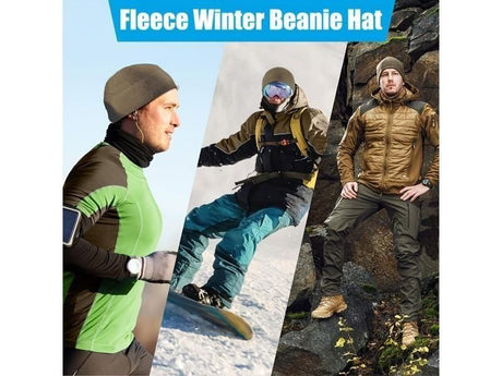 New Unisex Windproof Polar Fleece Warm Beanie Hat Cap Male Winter Ski Cycling