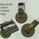 Outdoor Camping Cutlery Storage Bag Portable Roll Up Pouch Bag Cutlery St