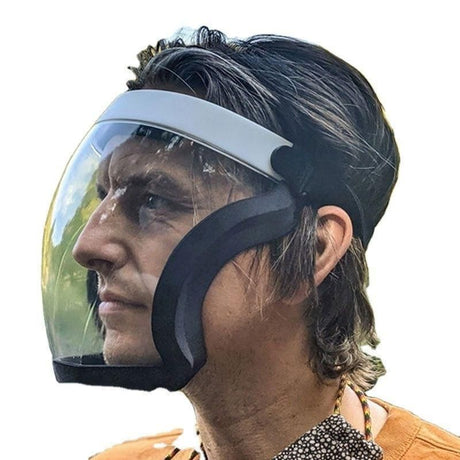 Washable Cycling Mask Black Reusable Face Mask Protective Full Face Shield 3D