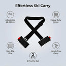 2-Pack Premium Ski and Pole Carrier Straps Adjustable and Cushioned Skiing Shoulder Straps with Hook Fasteners for Adults, Durable Nylon Ski and Snowboard Protection with Comfort Cushions