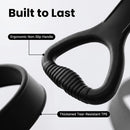 Black Resistance Band with Handles, Upgraded Silicone Exercise Bands for Shoulder Stretching, Yoga, Pilates, Arm, Back, Leg Workouts at Gym or Home, Compact, Stylish Design for Men and Women