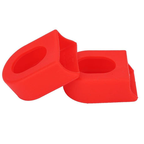 1 Pair 2 pcs Crank Arm Protective Soft Cover Sleeves Boots Bike Accessory (Red)