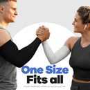 2 Pairs Arm Sleeves - UV Sun Protection Compression Sleeves for Men & Women,Travel, Outdoor, Sports Non-Slip Cooling Arm Covers(Black White)