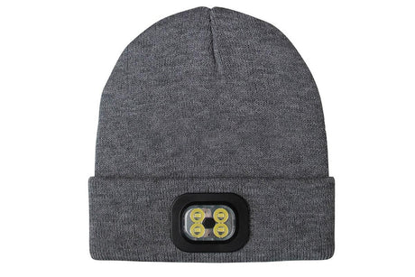 LED Beanie Hat USB Rechargeable LED Light Hat Winter Warm Knitted Hat Camping Workwear Hat with LED Light